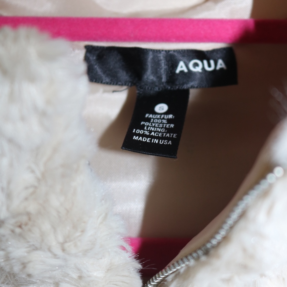 white faux fur vest